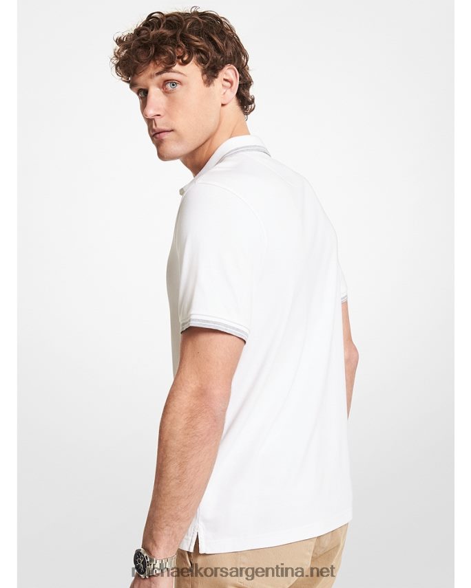 hombres blanco polo de algodón de greenwich Michael Kors T46HB02886