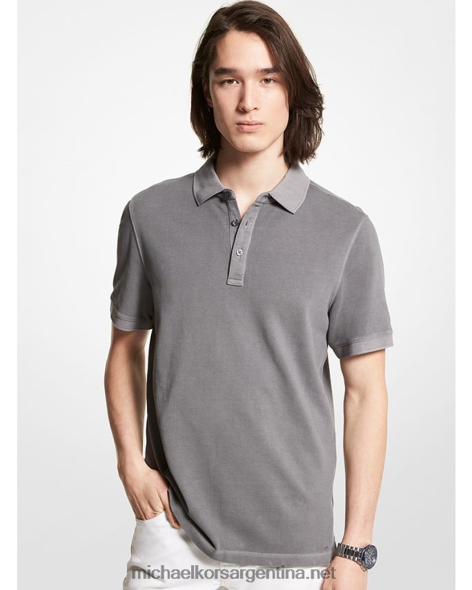 hombres bronce de cañón polo de piqué de algodón Michael Kors T46HB02913