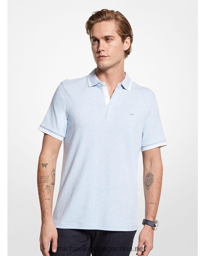 hombres cielo bl hthr polo de algodón de greenwich Michael Kors T46HB02907