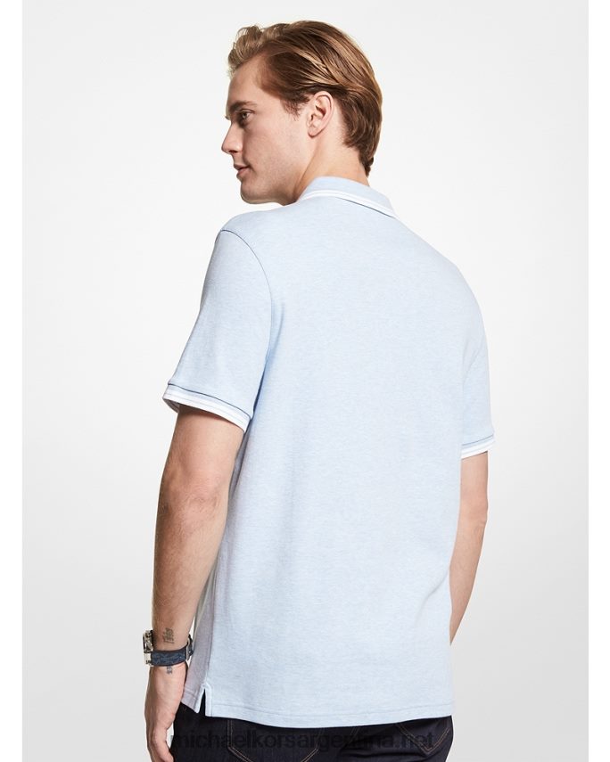 hombres cielo bl hthr polo de algodón de greenwich Michael Kors T46HB02907