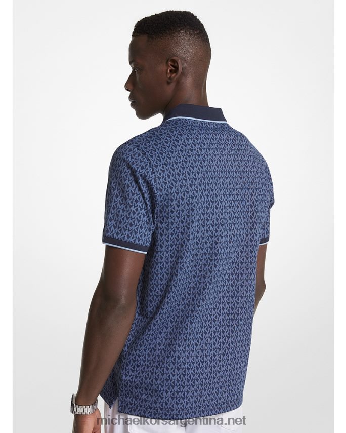 hombres medianoche playera tipo polo con logo estampado Michael Kors T46HB02881