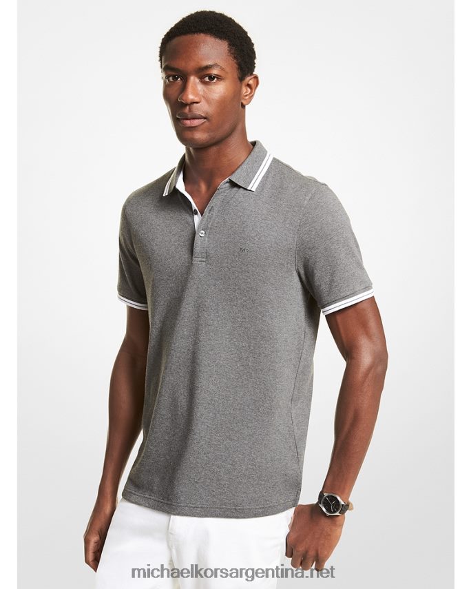 hombres mlct gy hthr polo de algodón de greenwich Michael Kors T46HB02901