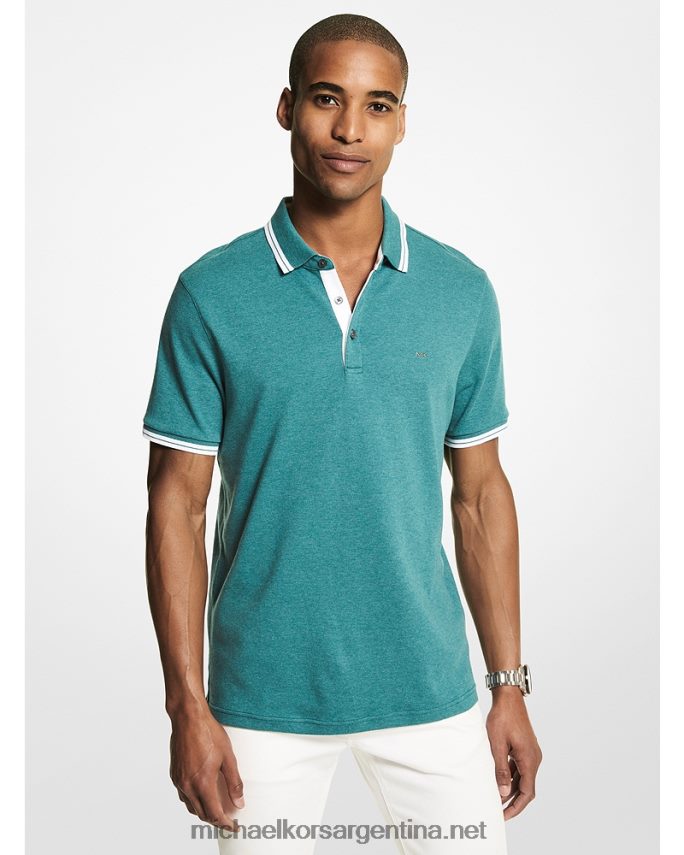 hombres nas verde azulado hr polo de algodón de greenwich Michael Kors T46HB02906