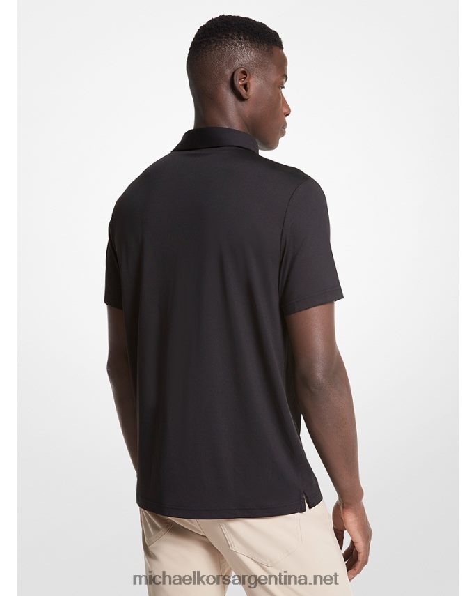 hombres negro playera tipo polo de golf con logo Michael Kors T46HB02894