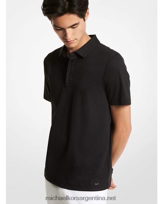 hombres negro polo de algodón Michael Kors T46HB02884