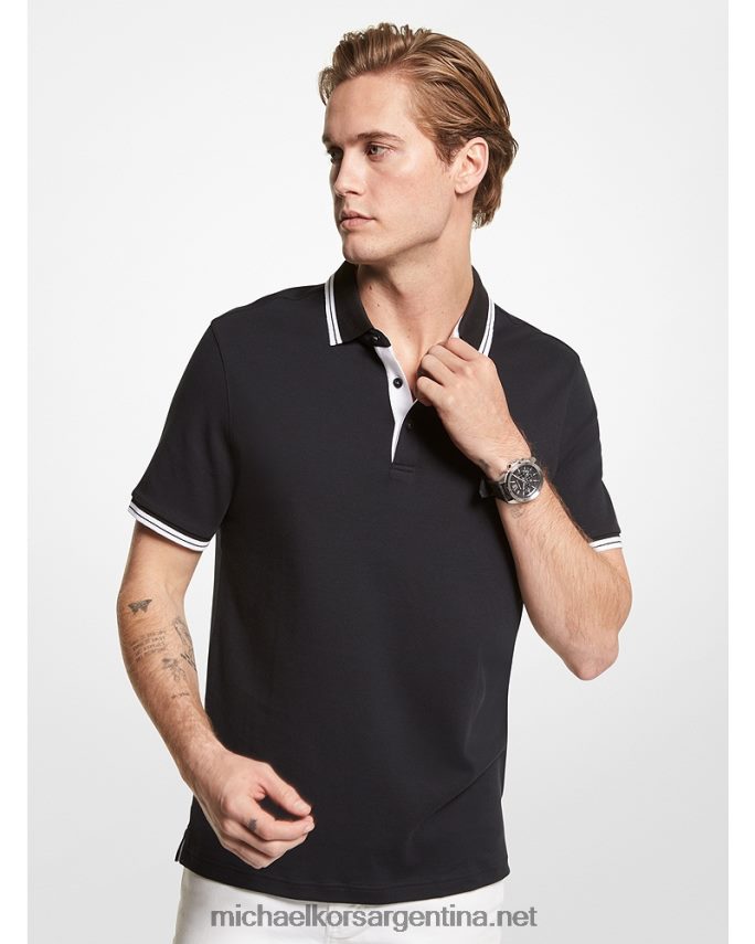 hombres negro polo de algodón de greenwich Michael Kors T46HB02878