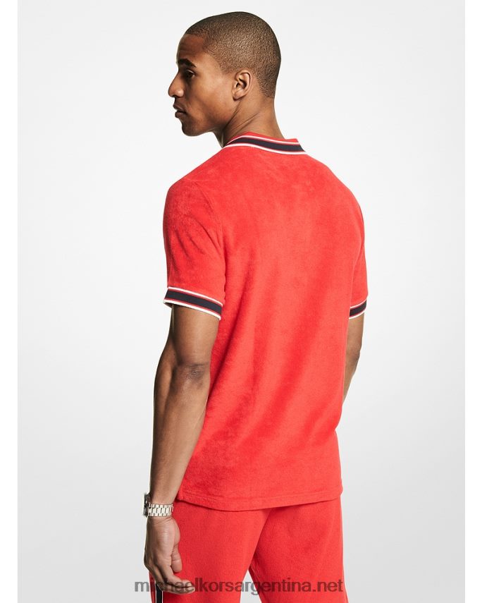 hombres verdadero rojo polo de felpa francesa Michael Kors T46HB02914