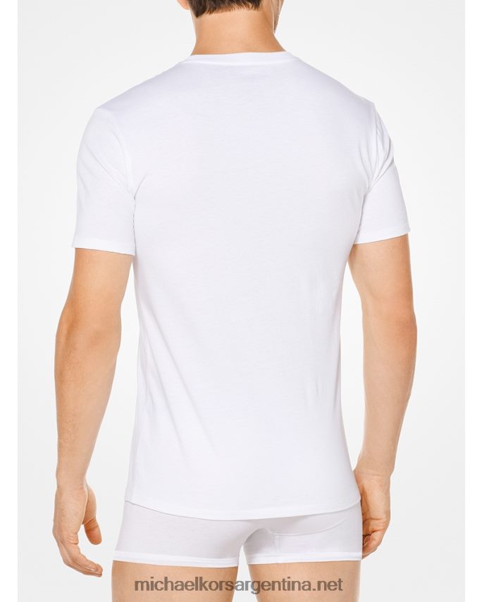 hombres blanco Camiseta de algodón Michael Kors T46HB02954