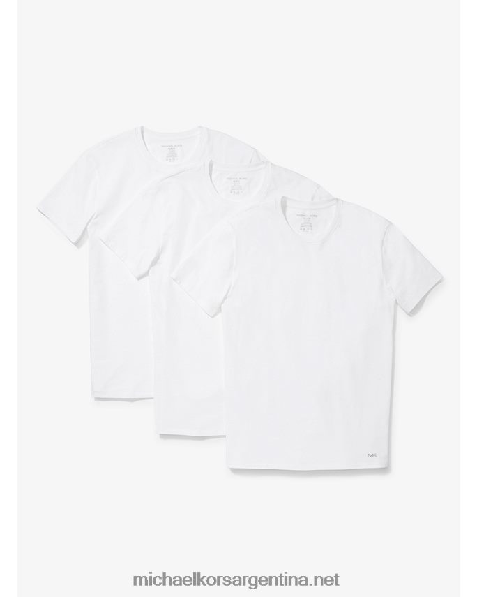 hombres blanco Camiseta de algodón Michael Kors T46HB02954