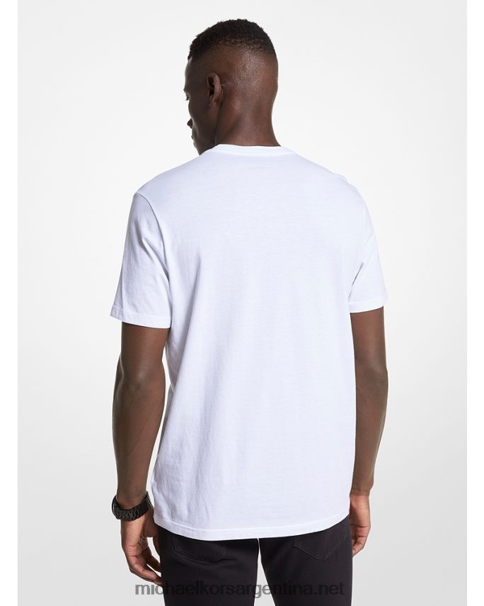 hombres blanco playera con logo gráfico Michael Kors T46HB02951
