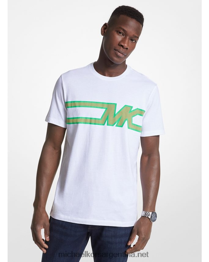 hombres blanco playera con logo gráfico Michael Kors T46HB02969