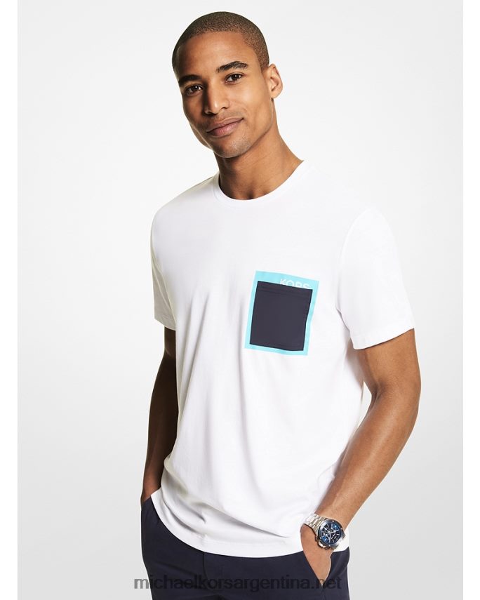 hombres blanco playera con logo scatter Michael Kors T46HB03008