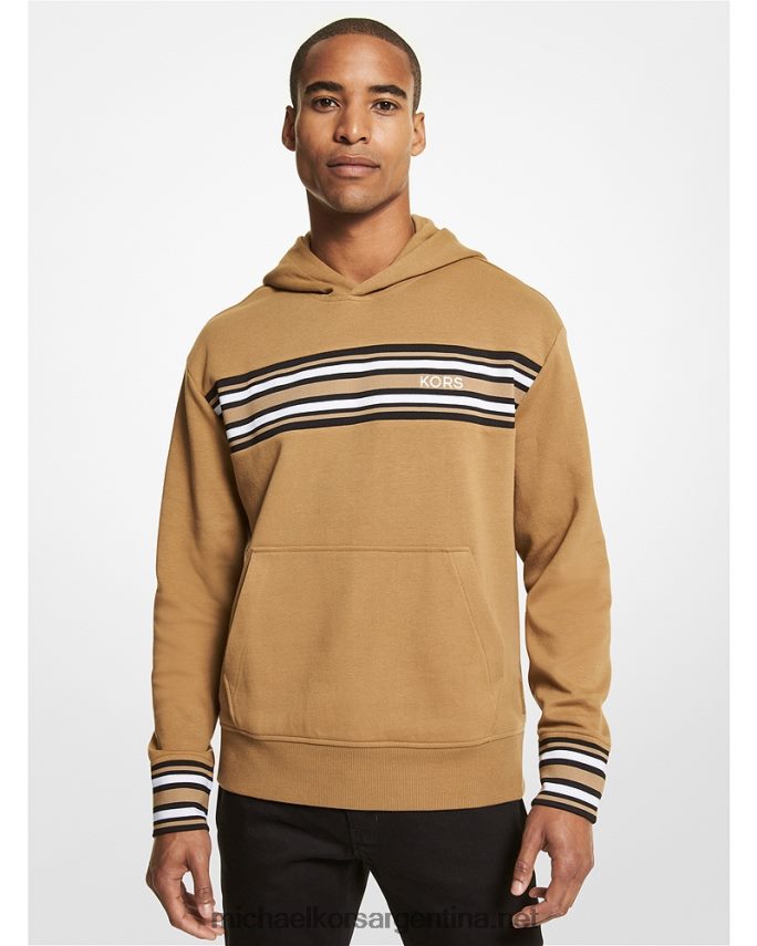 hombres cáscara sudadera con capucha y rayas en mezcla de algodón Michael Kors T46HB02941