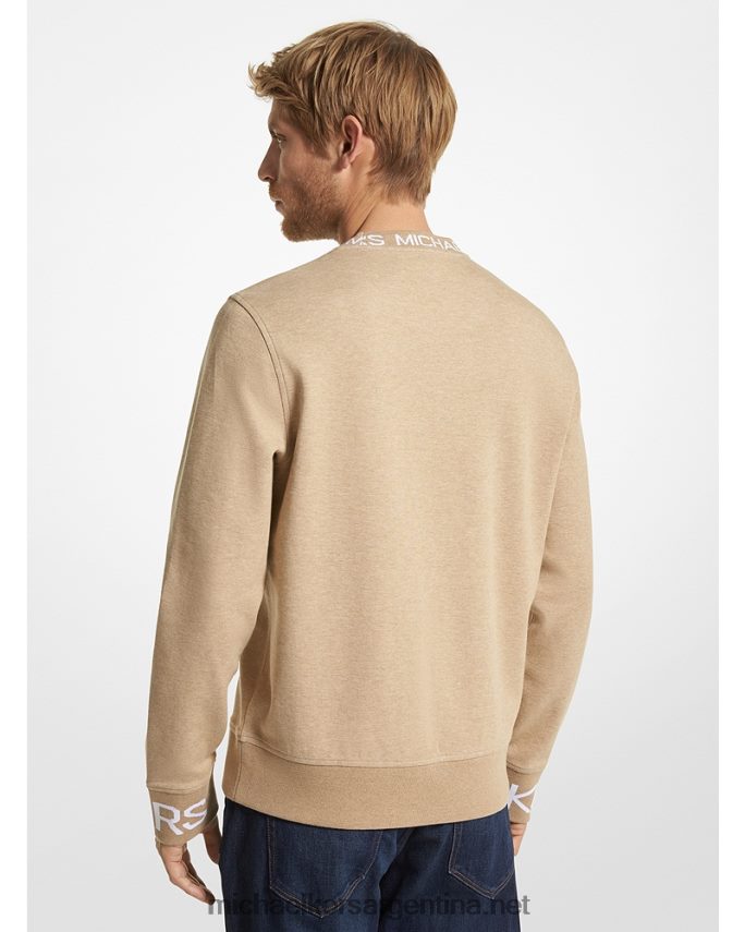 hombres camello hthr jersey de mezcla de algodón con cinta del logo Michael Kors T46HB02973