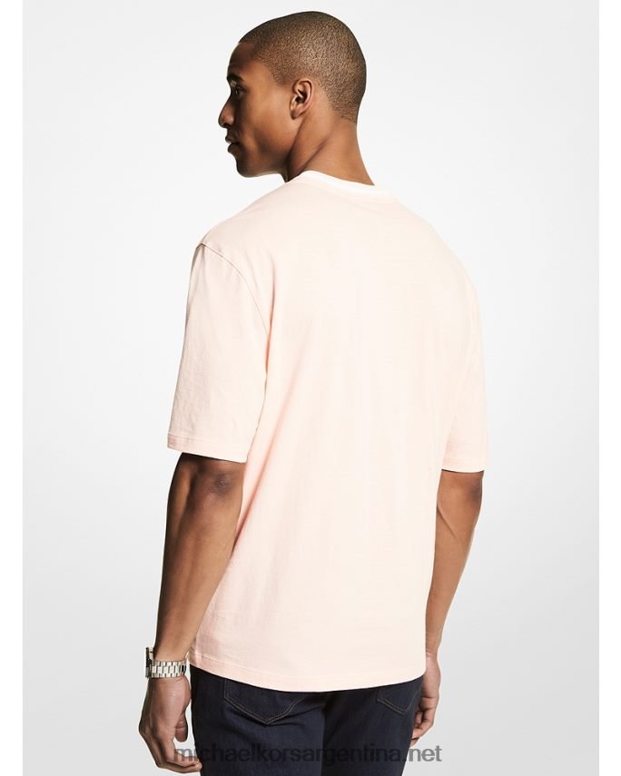 hombres coral polvoriento playera con diseño floral de aviador Michael Kors T46HB02979