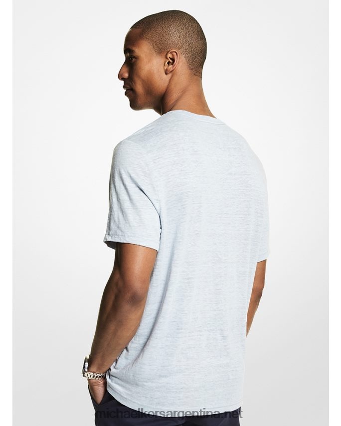 hombres es cambray camiseta con bolsillo flameado Michael Kors T46HB03012