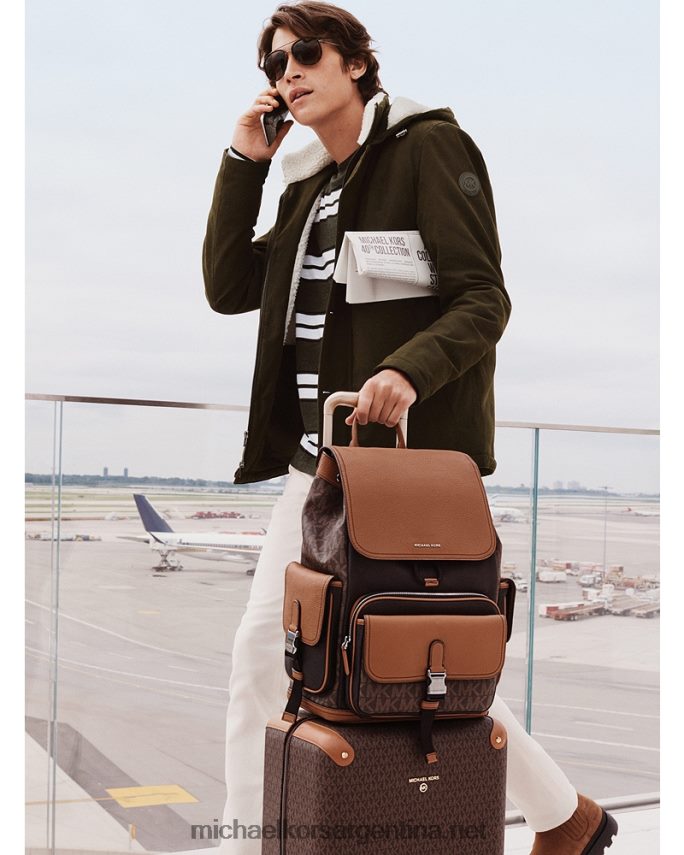 hombres hiedra htr camisa de punto de algodón a rayas Michael Kors T46HB03021