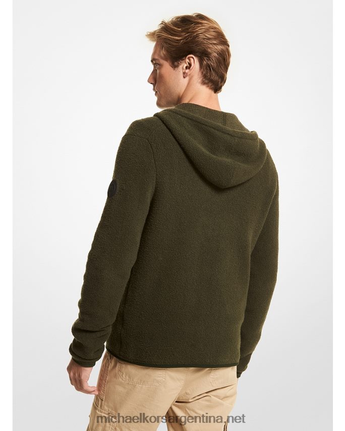 hombres hiedra sudadera con cremallera y mezcla de algodón cepillado Michael Kors T46HB03036