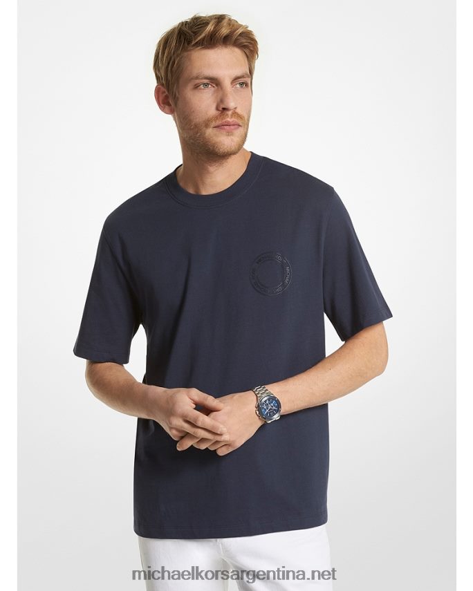 hombres medianoche playera con logo Michael Kors T46HB02919
