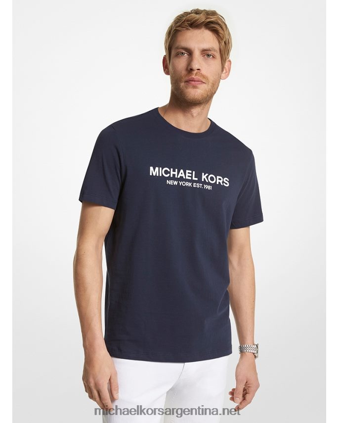 hombres medianoche playera con logo Michael Kors T46HB02965