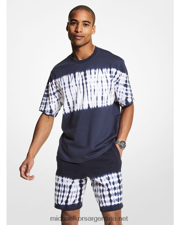 hombres medianoche playera de jersey de algodón tie dye Michael Kors T46HB03005