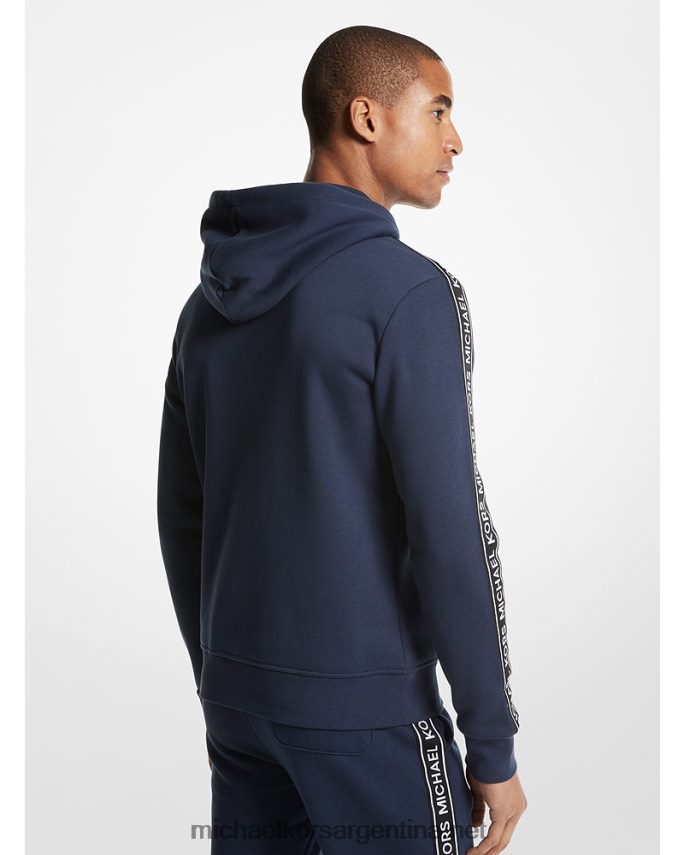 hombres medianoche sudadera con cremallera y cinta del logo Michael Kors T46HB02976