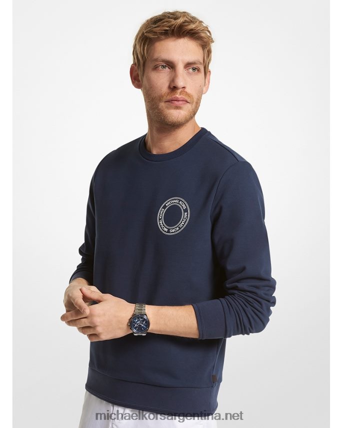 hombres medianoche sudadera con logo estampado Michael Kors T46HB02947