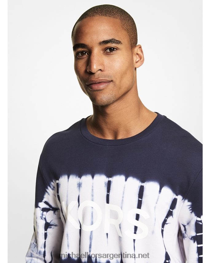 hombres medianoche sudadera con logo y efecto teñido anudado Michael Kors T46HB03006