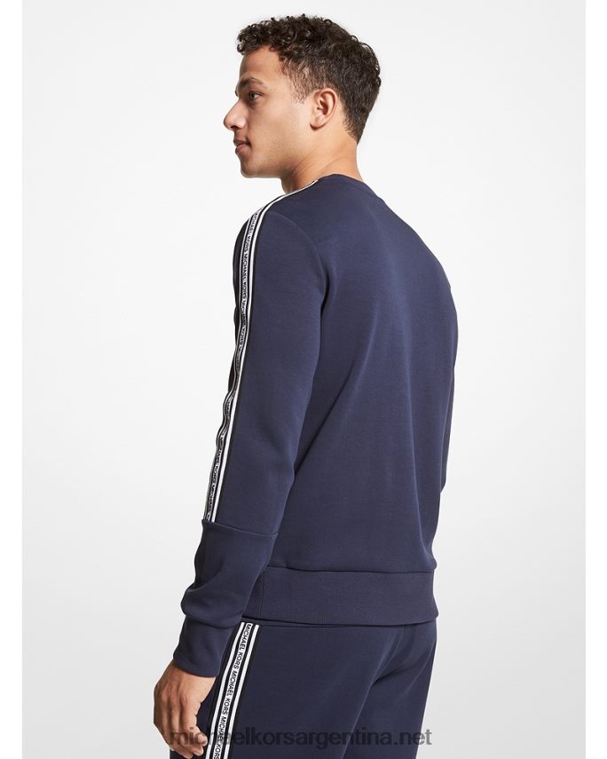 hombres medianoche sudadera de mezcla de algodón con cinta del logo Michael Kors T46HB02928