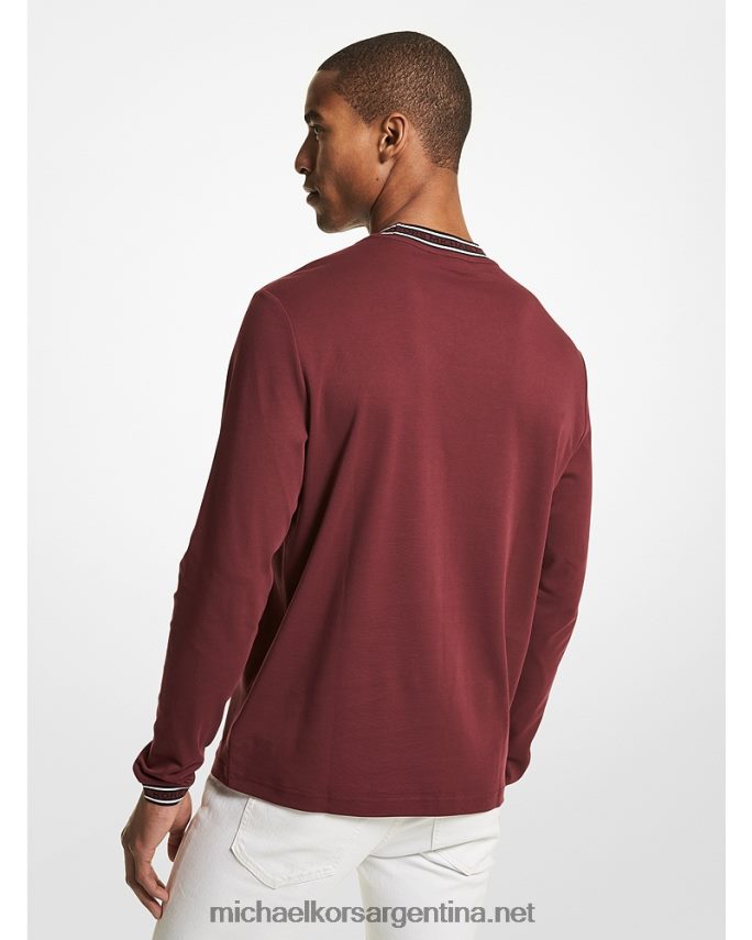 hombres merlot sudadera con cuello redondo y cinta del logo Michael Kors T46HB02936