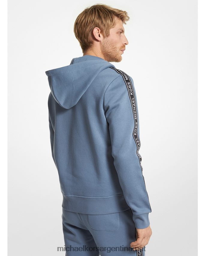 hombres mezclilla sudadera con cremallera y cinta del logo Michael Kors T46HB02975