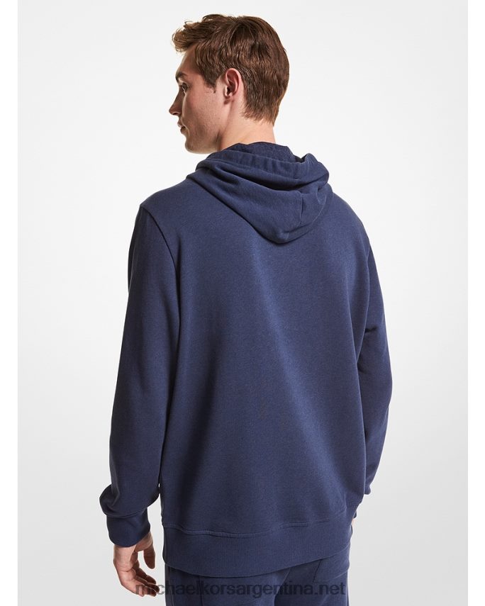 hombres índigo sudadera con capucha y logo Michael Kors T46HB02943