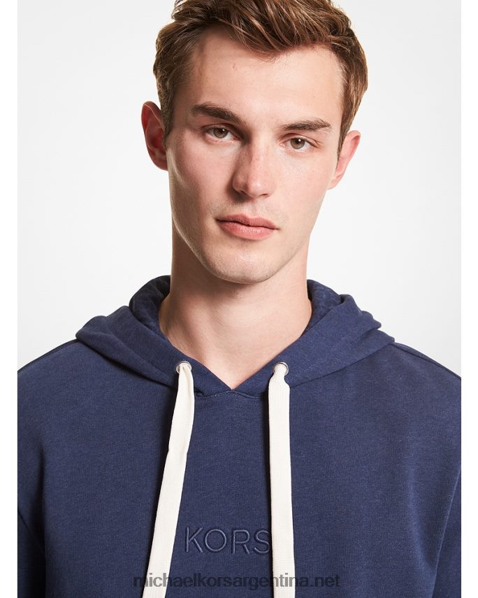 hombres índigo sudadera con capucha y logo Michael Kors T46HB02943