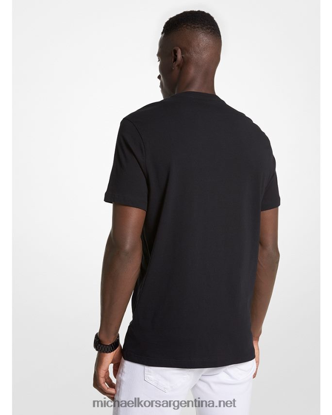 hombres negro playera con logo gráfico Michael Kors T46HB02950