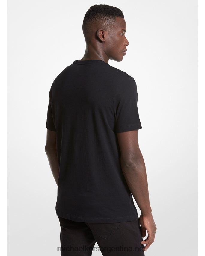 hombres negro playera con logo gráfico Michael Kors T46HB02970