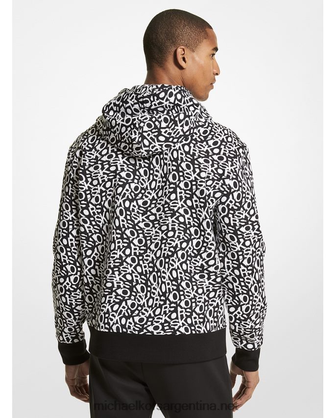 hombres negro sudadera con capucha y logo gráfico Michael Kors T46HB02960