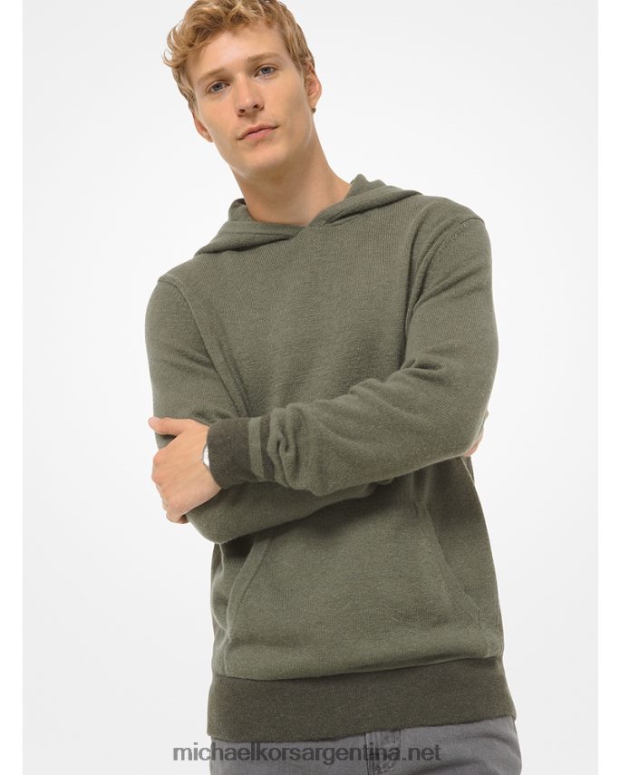 hombres sabio sudadera con capucha de mezcla de nailon y lana Michael Kors T46HB03032