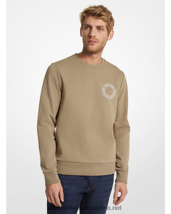 hombres salvia de oliva sudadera con logo estampado Michael Kors T46HB02946