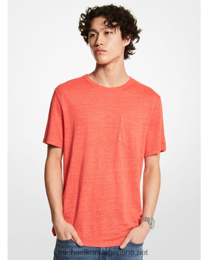 hombres sangría camiseta con bolsillo flameado Michael Kors T46HB03011