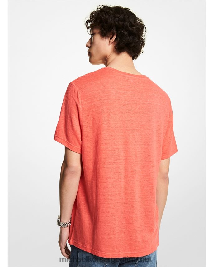 hombres sangría camiseta con bolsillo flameado Michael Kors T46HB03011