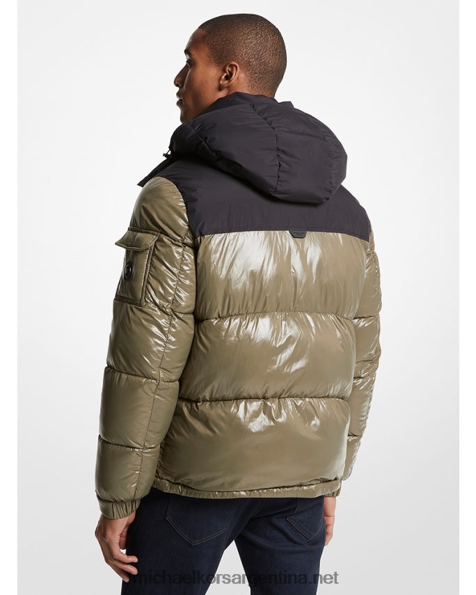 hombres aceituna chaqueta acolchada de nailon cire roseville Michael Kors T46HB02802
