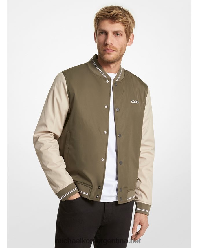 hombres aceituna chaqueta kors con diseño colour block Michael Kors T46HB02779