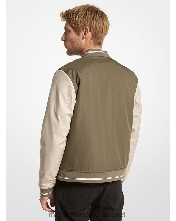 hombres aceituna chaqueta kors con diseño colour block Michael Kors T46HB02779