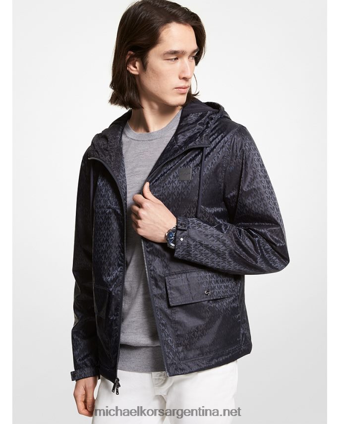 hombres azul anorak con logo Michael Kors T46HB02831