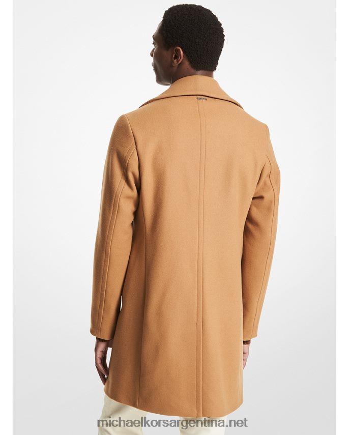 hombres camello abrigo de mezcla de lana con doble botonadura Michael Kors T46HB02850