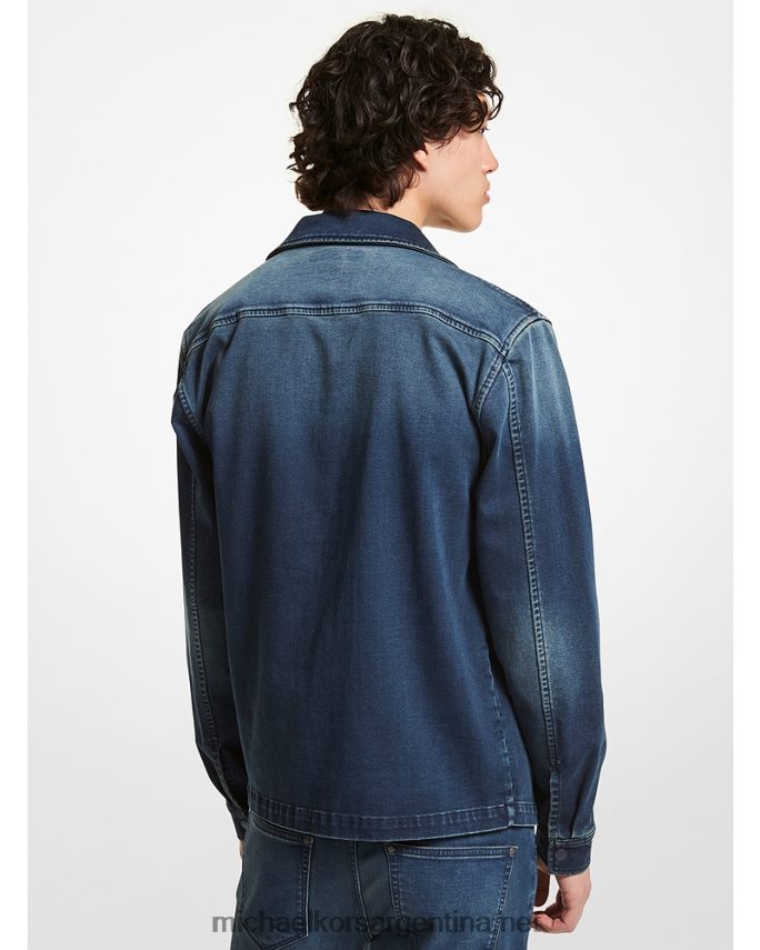 hombres índigo oscuro chamarra de mezclilla elástica Michael Kors T46HB02863
