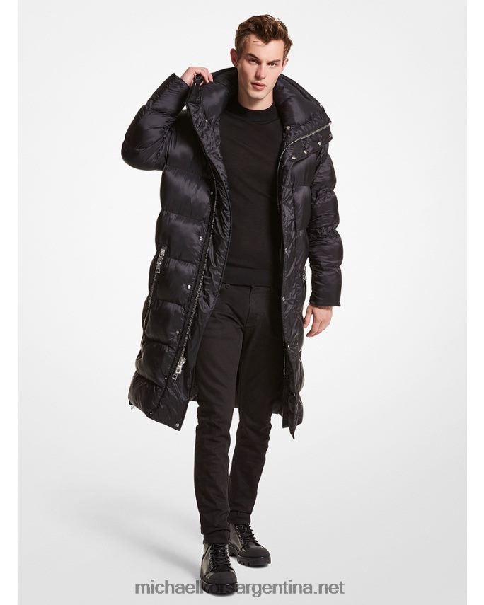 hombres negro abrigo capitonado de nailon Michael Kors T46HB02813
