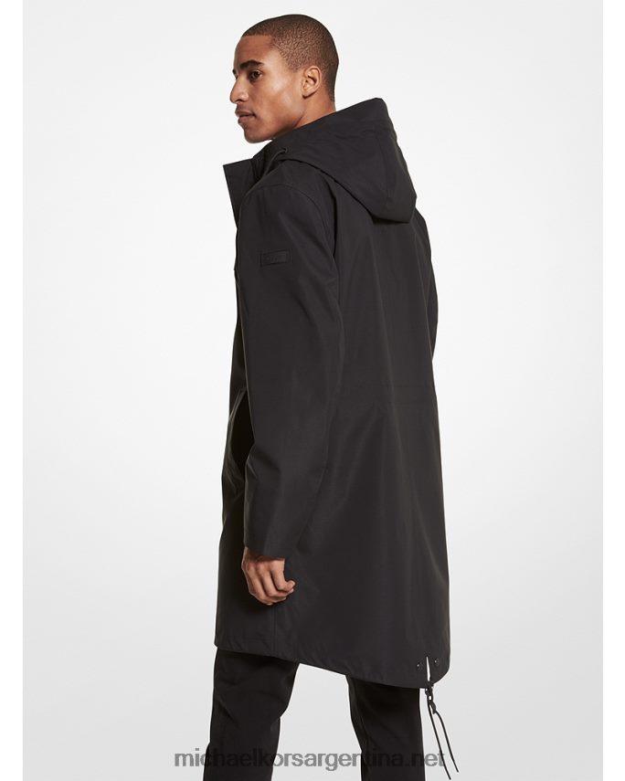 hombres negro abrigo con capucha resistente al agua stockton Michael Kors T46HB02823