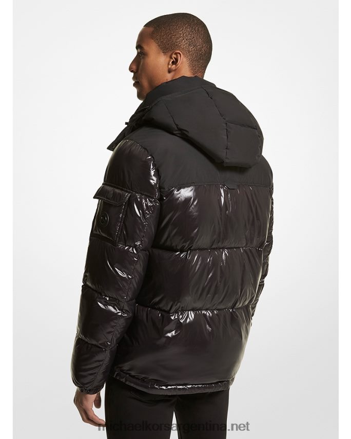 hombres negro chaqueta acolchada de nailon cire roseville Michael Kors T46HB02804