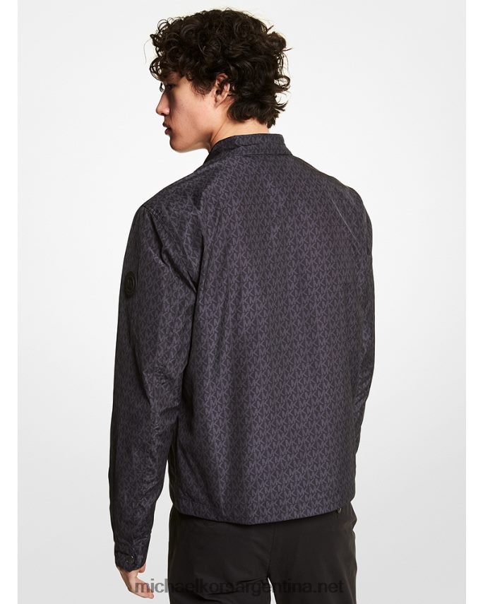 hombres negro chaqueta de chándal con logo estampado Michael Kors T46HB02782